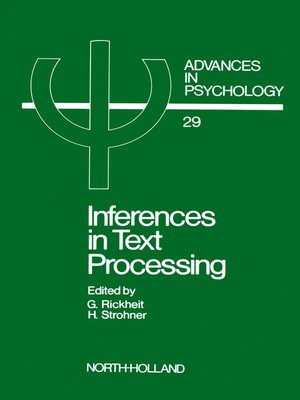 cover image of Inferences in Text Processing